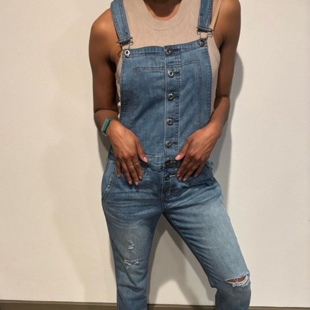 Free People Overalls 30 Shelby Button Pocket Festival Streetwear Coastal Cowgirl